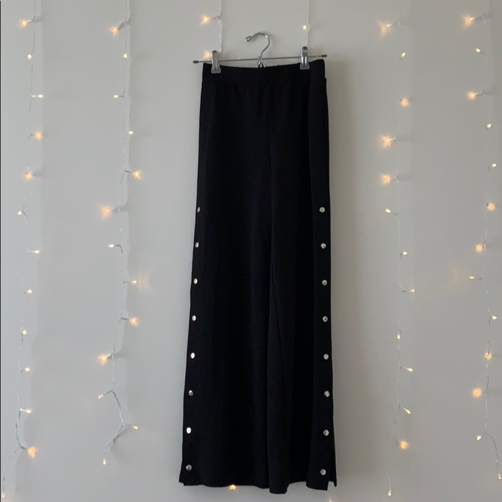 Button Down the side Flare Pants